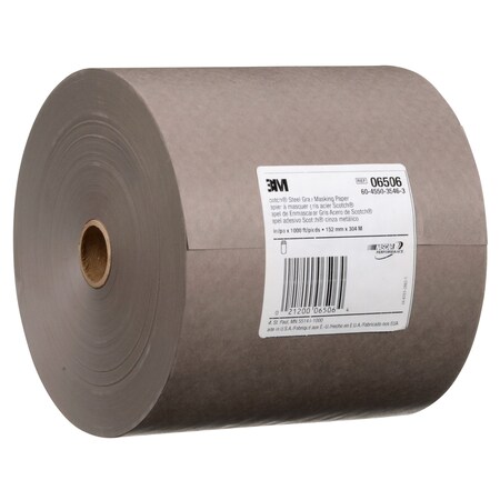 3M Scotch Steel Gray Masking Paper, 06506, 6 In X 1000 Ft 7000045440